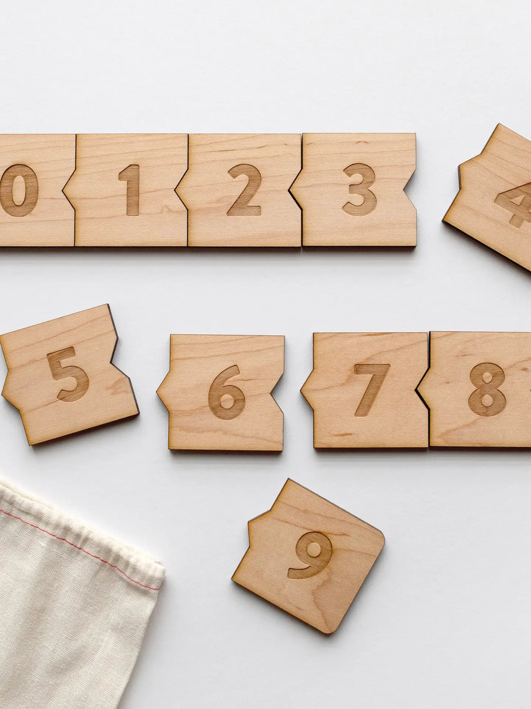 Wood Number Puzzle