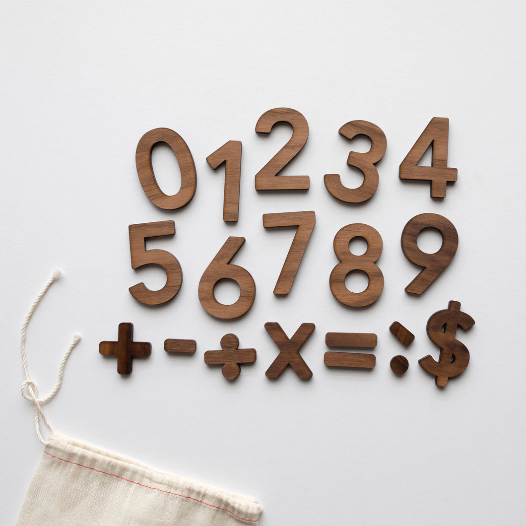 Wood Number Set