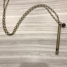 Brass Pipe Whistle Necklace