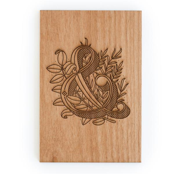 Ampersand Wood Card