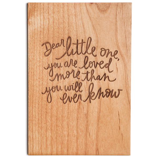 Dear Little One Wood Card