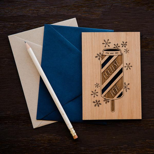 Coolest pop Wood Card