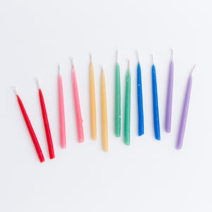 Rainbow Beeswax Candles